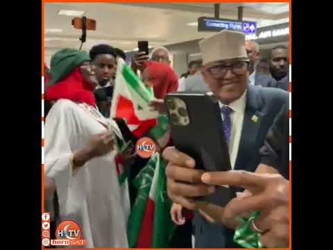 Madaxweynaha Somaliland Ayaa si weyn loogu soo dhaweeyay Maraykanka.
